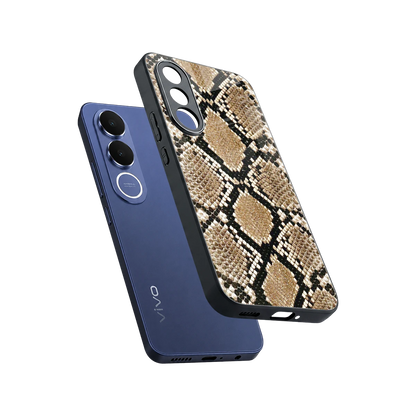 Scaly Chic sleek vivo v70 fe cover with tempered glass back and TPU edges