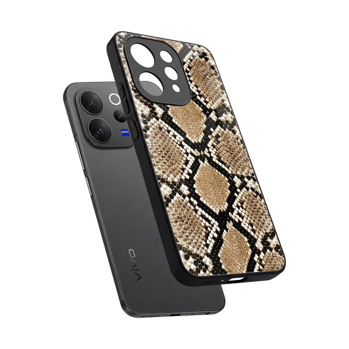 Scaly Chic sleek vivo v70 elite cover with tempered glass back and TPU edges
