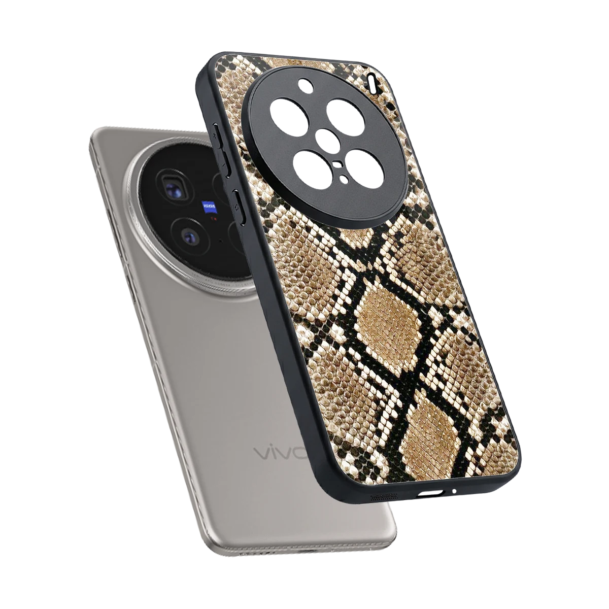 Scaly Chic sleek vivo x200 pro cover with tempered glass back and TPU edges