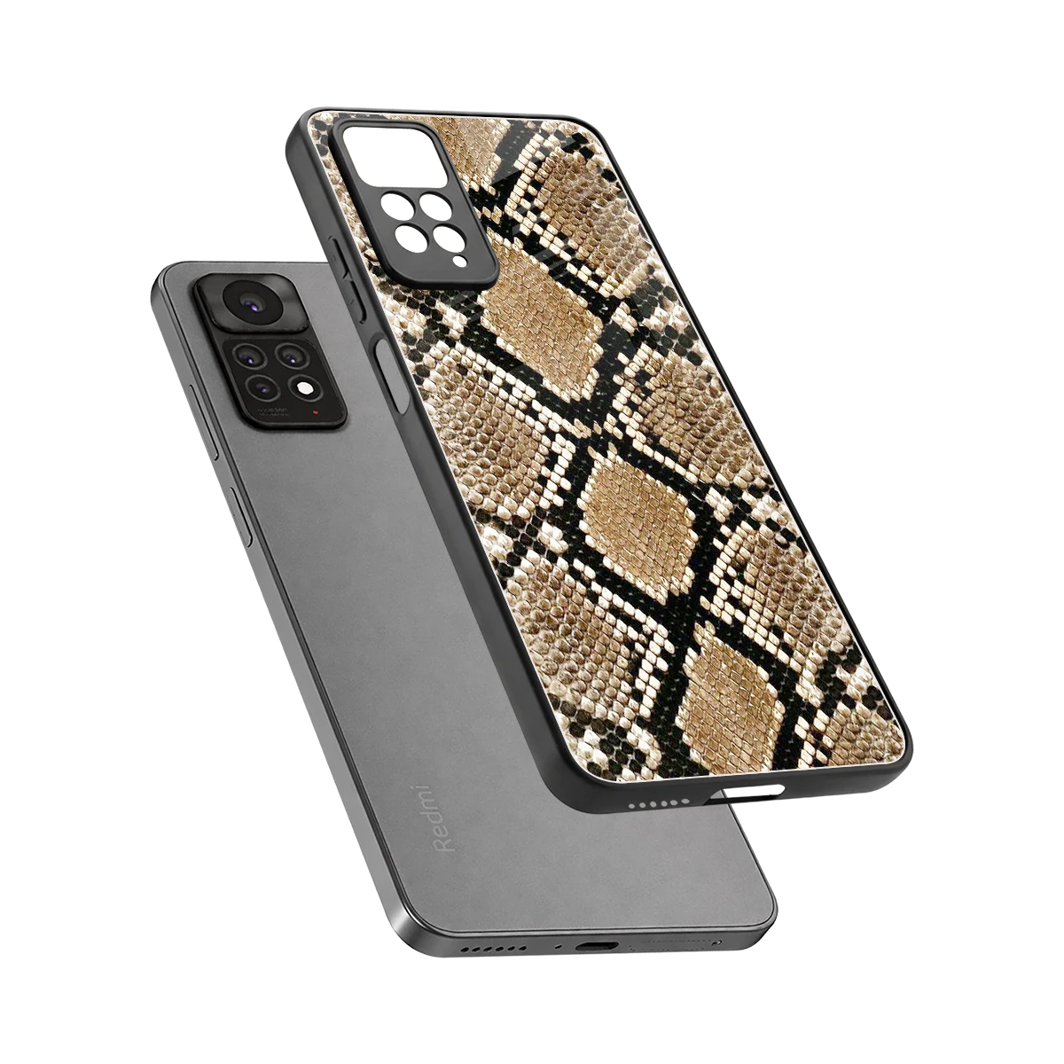 Scaly Chic sleek redmi note 11 pro cover with tempered glass back and TPU edges