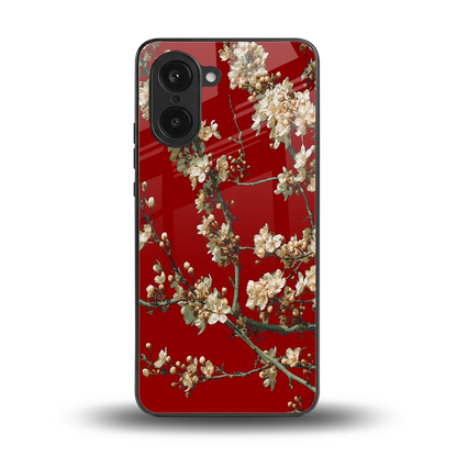 Scarlet Petals back phone cover | glass case for oneplus nord ce5 5g