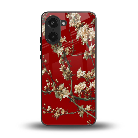 Scarlet Petals back phone cover | glass case for oneplus nord ce5 5g