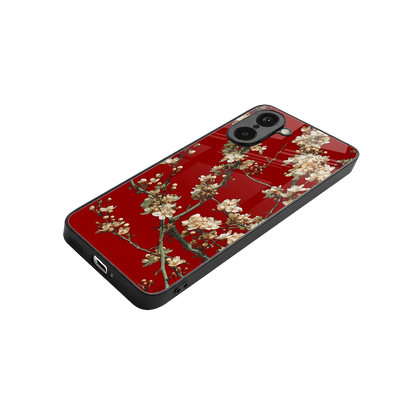 Scarlet Petals stylish phone case for oneplus nord ce5 5g | glossy glass and slim fit