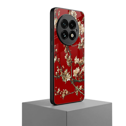 Scarlet Petals oneplus 13 mobile cover | shockproof glass phone case