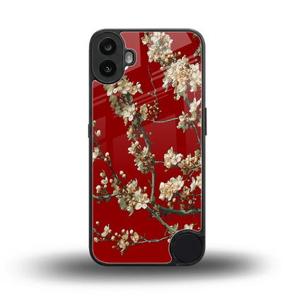 Scarlet Petals back phone cover | glass case for cmf nothing phone 1