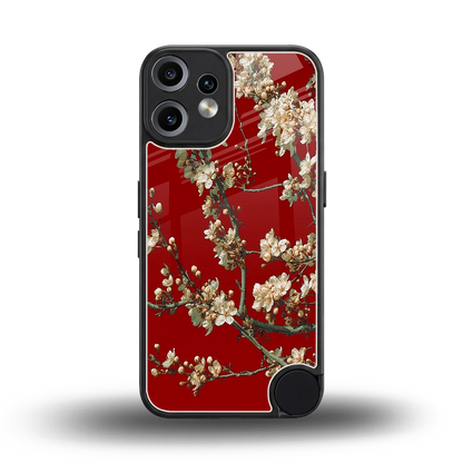 Scarlet Petals back phone cover | glass case for cmf nothing phone 2 pro