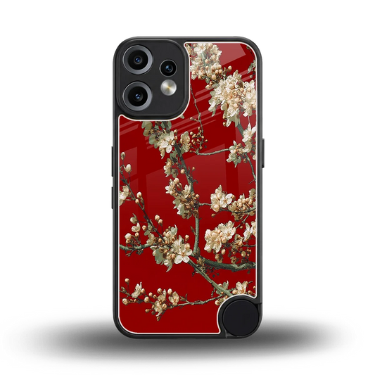 Scarlet Petals back phone cover | glass case for cmf nothing phone 2 pro