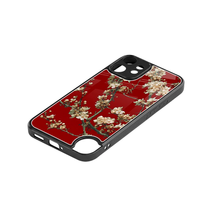 Scarlet Petals stylish phone case for cmf nothing phone 2 pro | glossy glass and slim fit