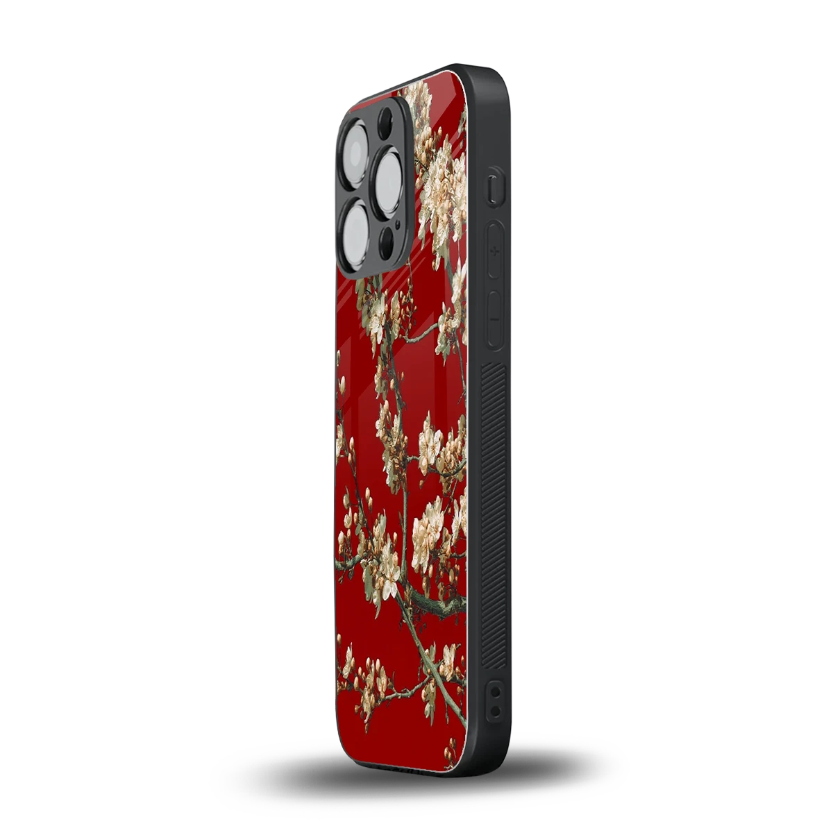 Scarlet Petals iphone 13 pro mobile cover | shockproof glass phone case