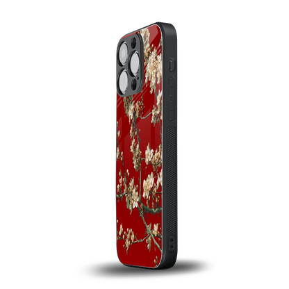 Scarlet Petals iphone 12 pro mobile cover | shockproof glass phone case