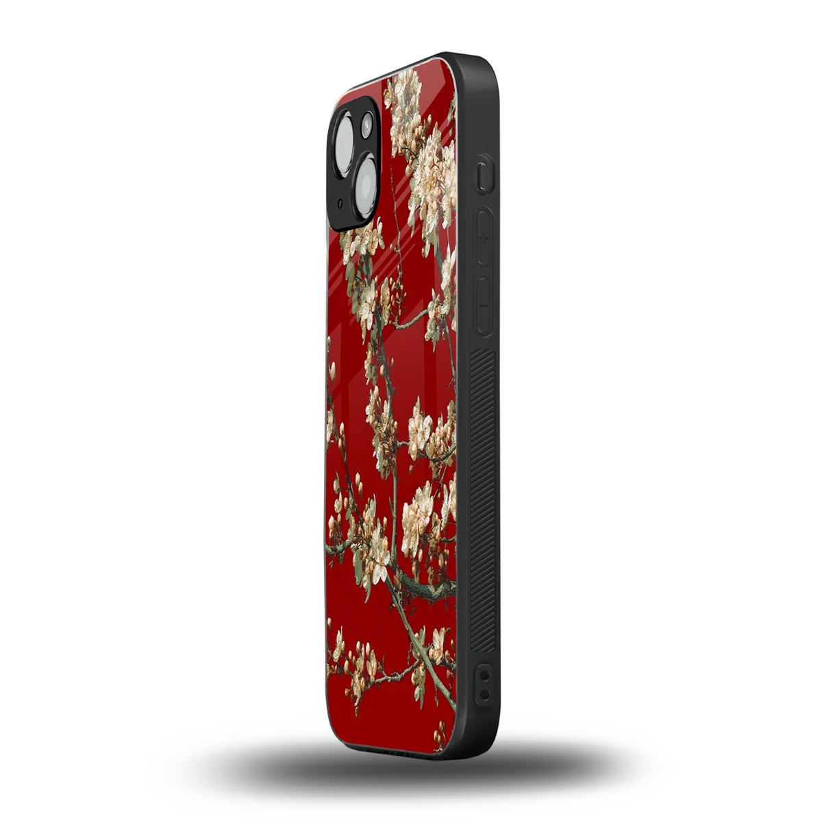 Scarlet Petals iphone 14 mobile cover | shockproof glass phone case