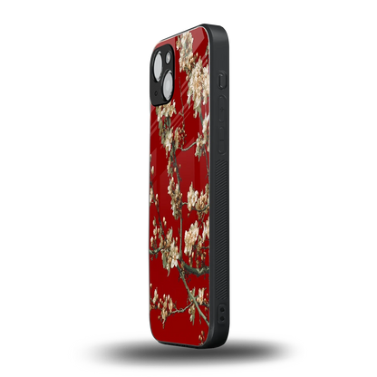 Scarlet Petals iphone 14 mobile cover | shockproof glass phone case