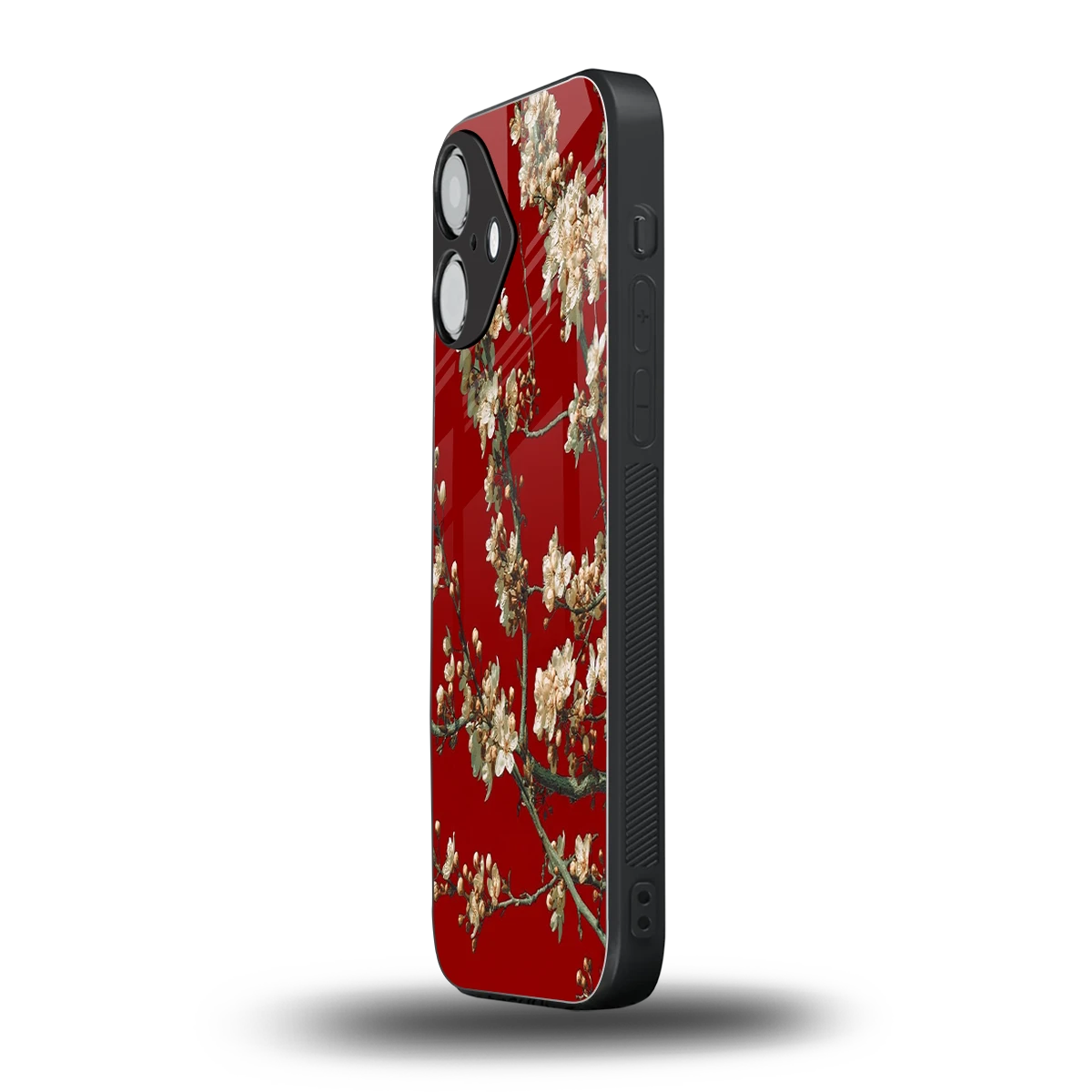 Scarlet Petals iPhone 16 mobile cover | shockproof glass phone case