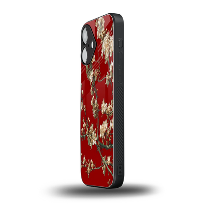 Scarlet Petals iPhone 16 mobile cover | shockproof glass phone case