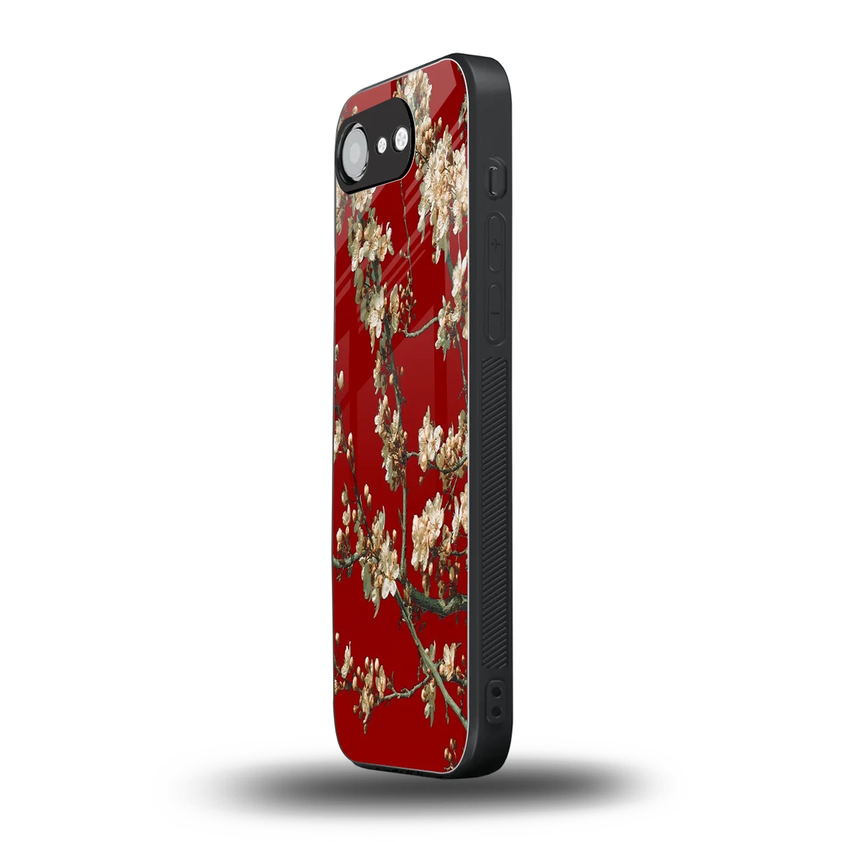 Scarlet Petals iphone 16e mobile cover | shockproof glass phone case