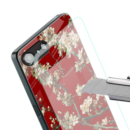 Scarlet Petals stylish phone case for iphone 16e | glossy glass and slim fit