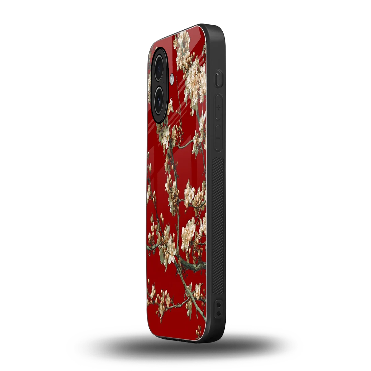 Scarlet Petals iphone 17 mobile cover | shockproof glass phone case