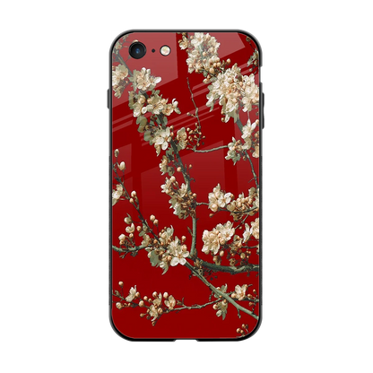 Scarlet Petals back phone cover | glass case for iphone 6s