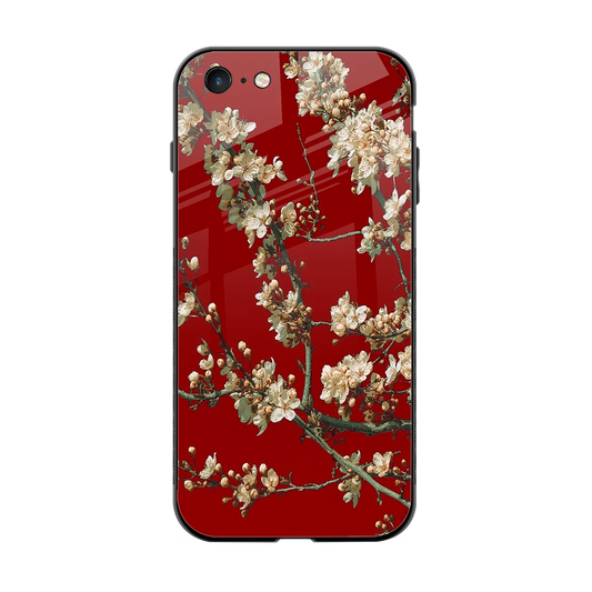 Scarlet Petals back phone cover | glass case for iphone 6s plus