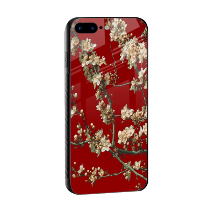 Scarlet Petals sleek iphone 8 plus cover with tempered glass back and TPU edges