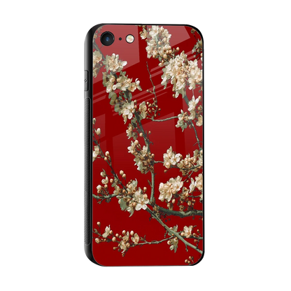 Scarlet Petals sleek iphone 7 cover with tempered glass back and TPU edges