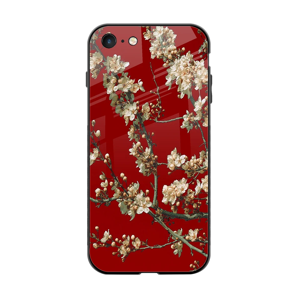 Scarlet Petals back phone cover | glass case for iphone 7