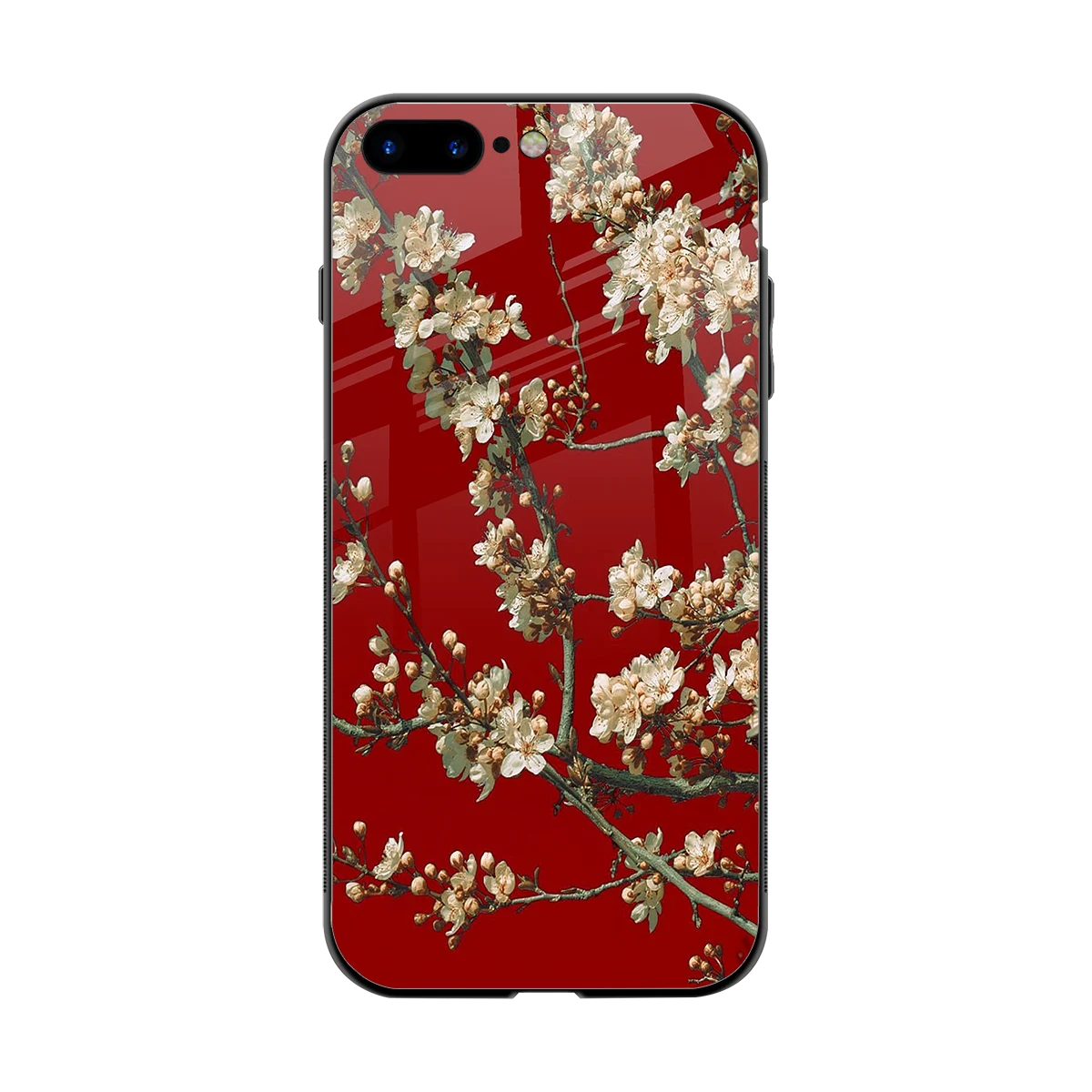 Scarlet Petals back phone cover | glass case for iphone 8 plus