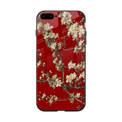 Scarlet Petals back phone cover | glass case for iphone 8 plus