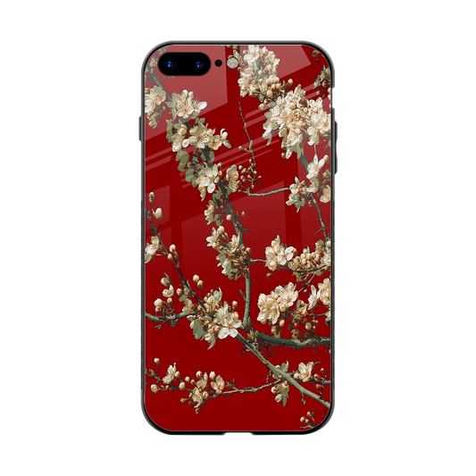 Scarlet Petals back phone cover | glass case for iphone 8 plus