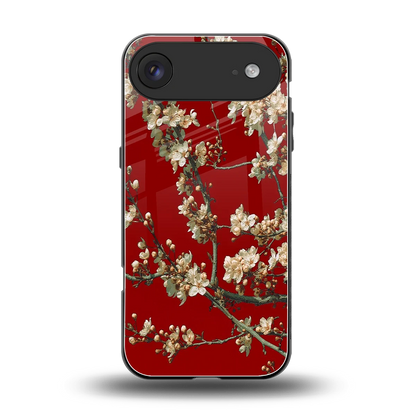 Scarlet Petals back phone cover | glass case for iphone air