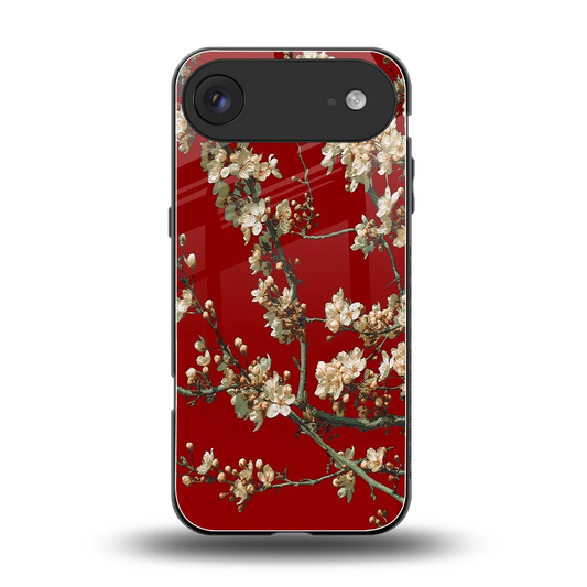 Scarlet Petals back phone cover | glass case for iphone air