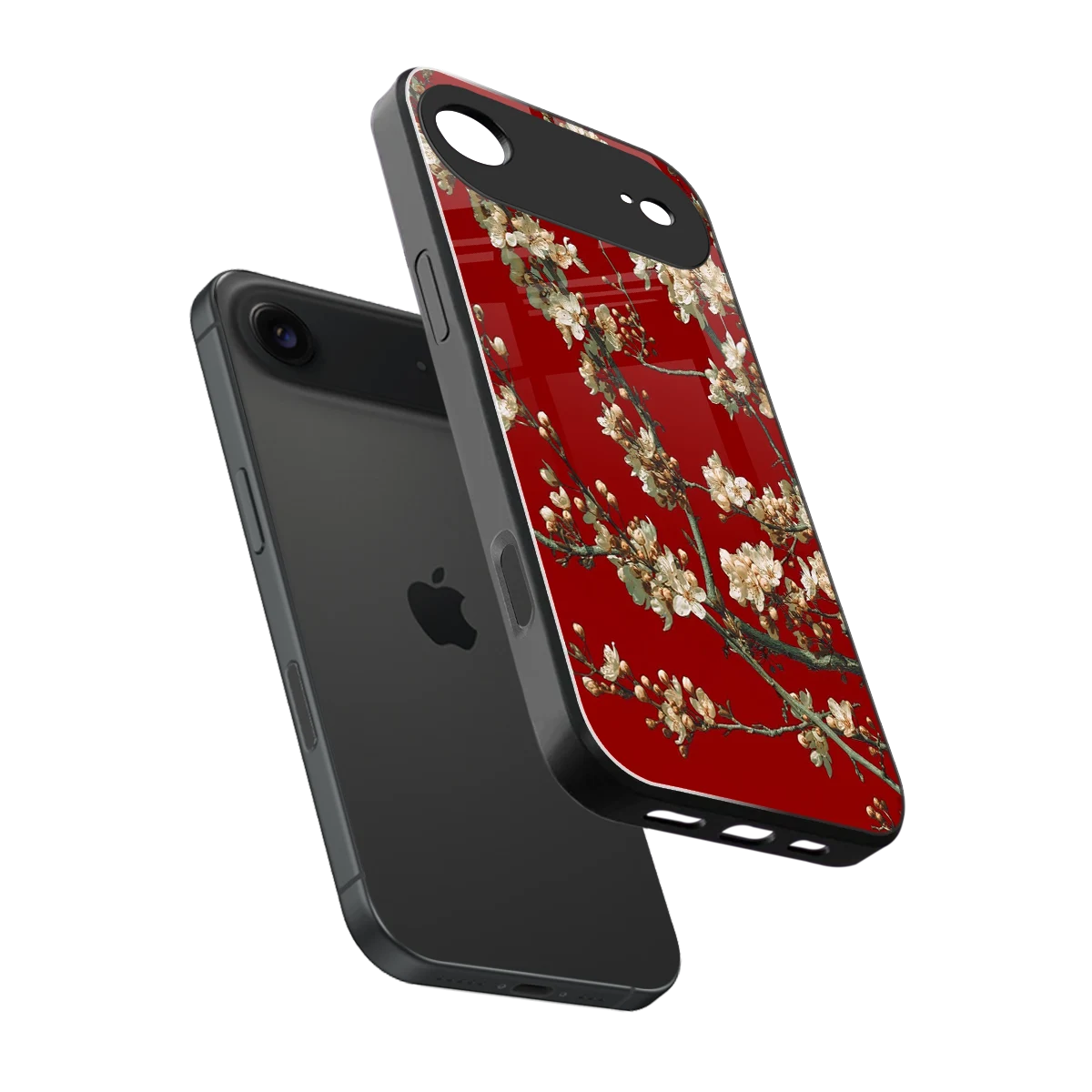 Scarlet Petals sleek iphone air cover with tempered glass back and TPU edges