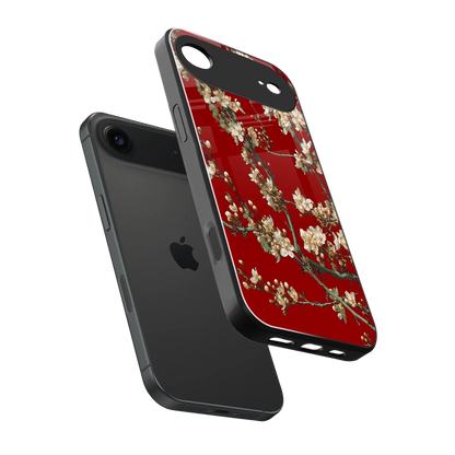 Scarlet Petals sleek iphone air cover with tempered glass back and TPU edges