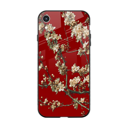 Scarlet Petals back phone cover | glass case for iphone xr