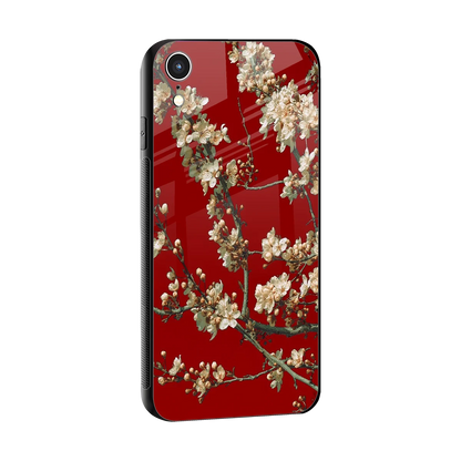 Scarlet Petals sleek iphone xr cover with tempered glass back and TPU edges