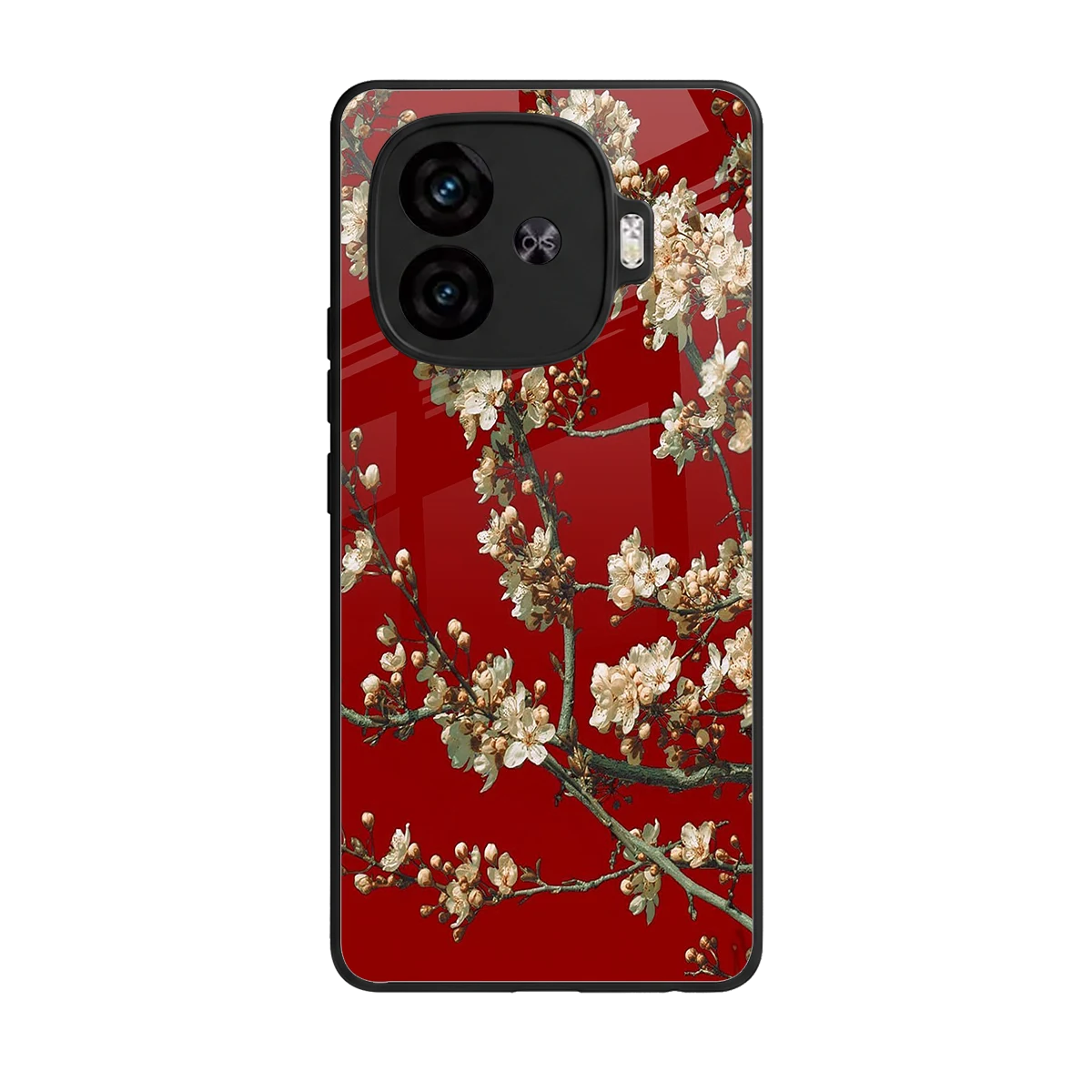 Scarlet Petals back phone cover | glass case for iqoo neo 10r 5g
