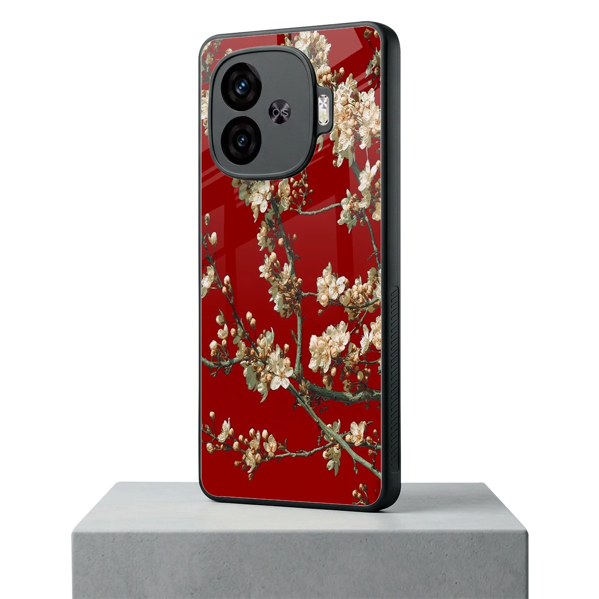Scarlet Petals iqoo neo 10r 5g mobile cover | shockproof glass phone case