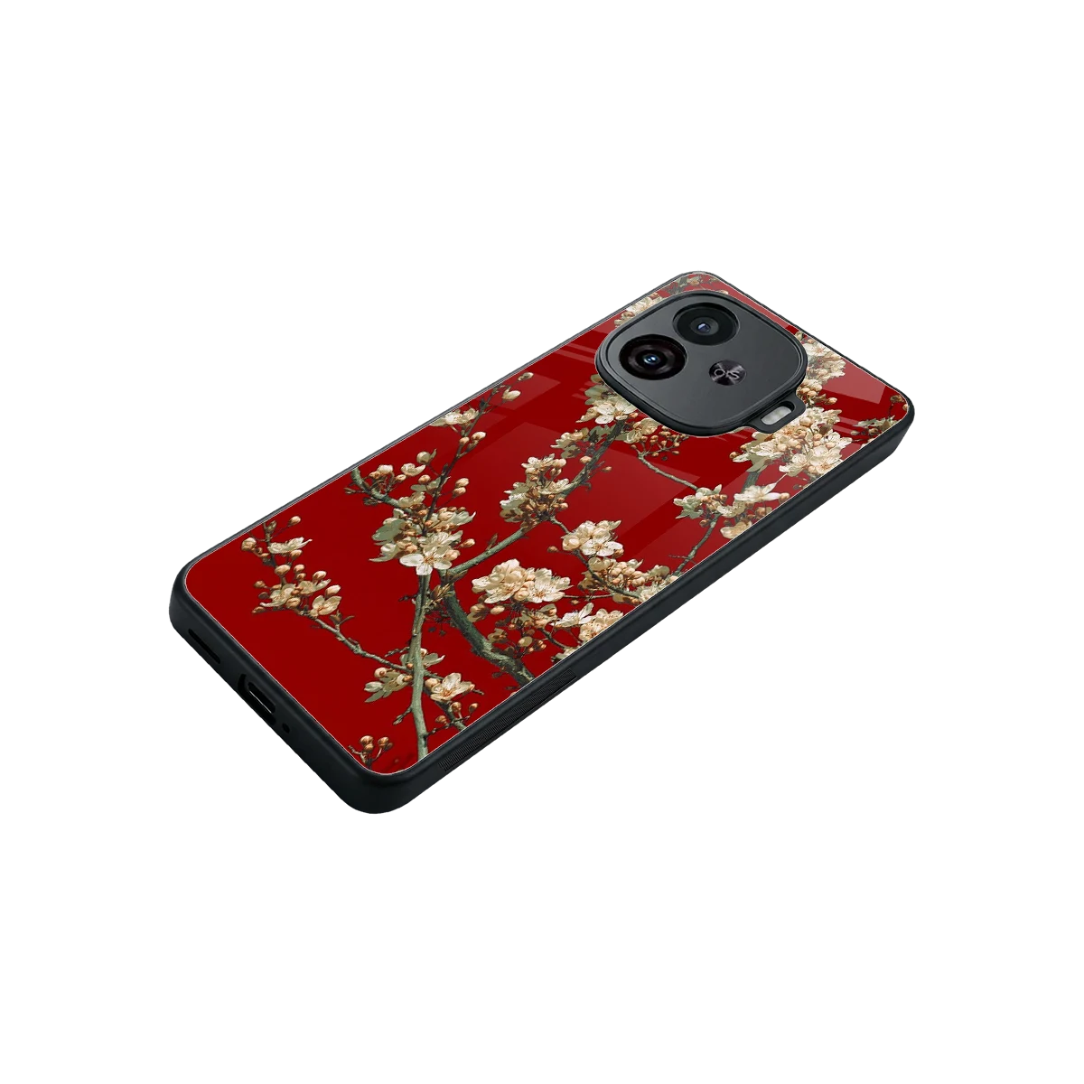 Scarlet Petals stylish phone case for iqoo neo 10r 5g | glossy glass and slim fit