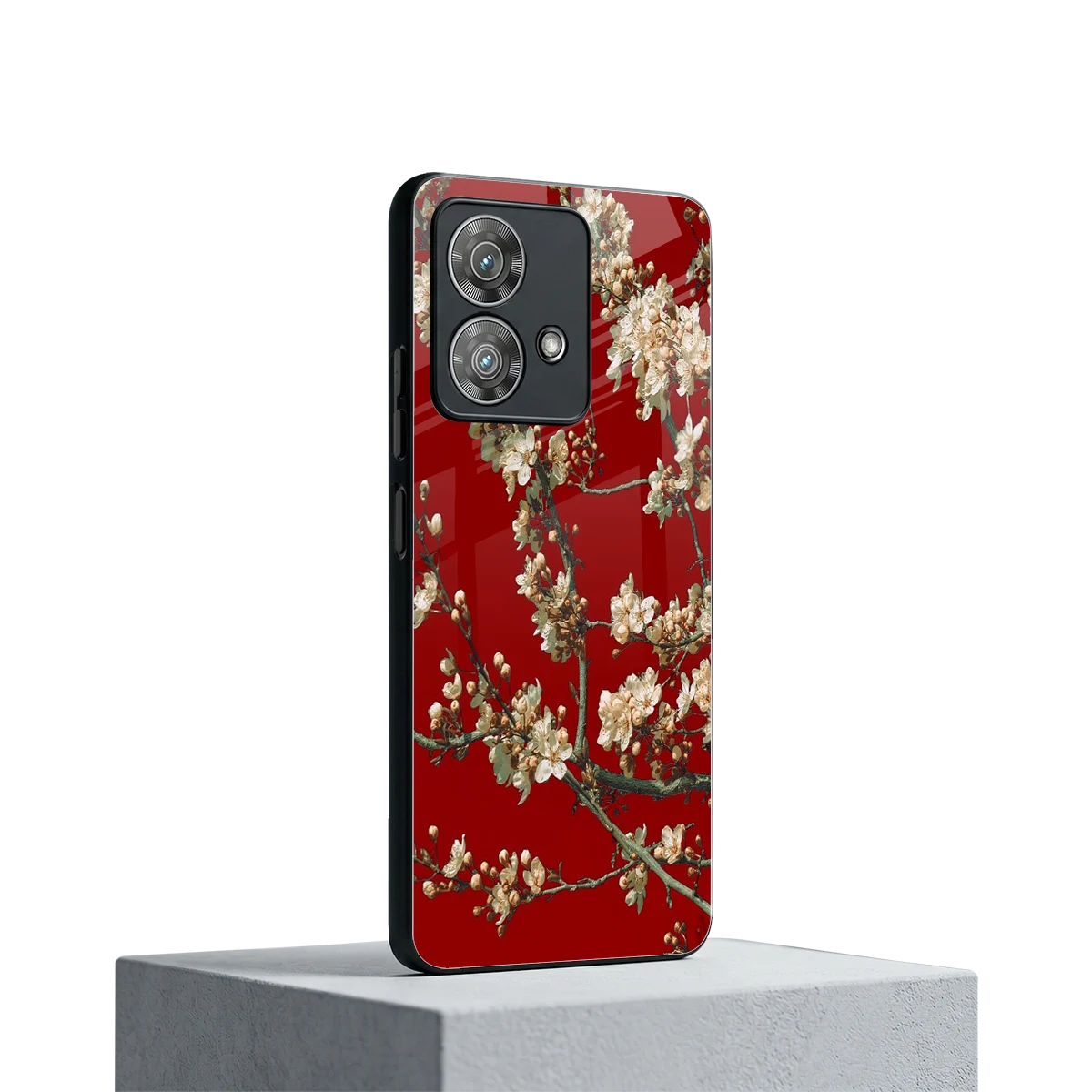 Scarlet Petals motorola edge 40 neo 5g mobile cover | shockproof glass phone case