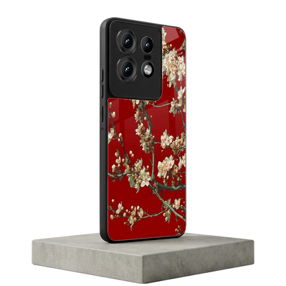 Scarlet Petals motorola edge 50 pro mobile cover | shockproof glass phone case