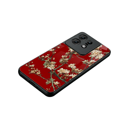 Scarlet Petals stylish phone case for motorola edge 50 pro | glossy glass and slim fit
