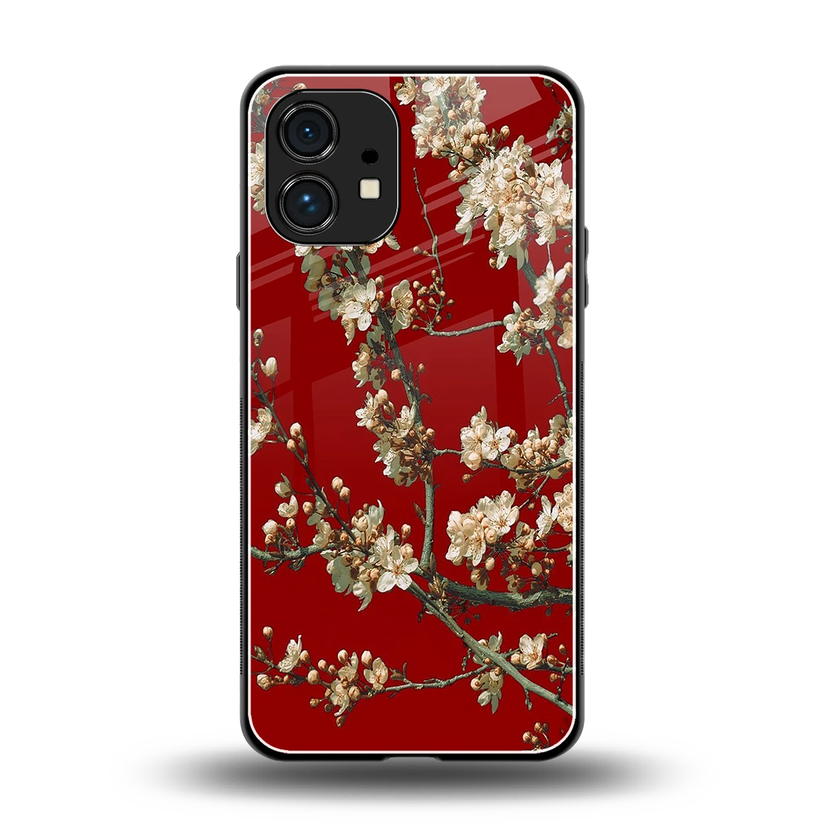Scarlet Petals back phone cover | glass case for nothing phone 1