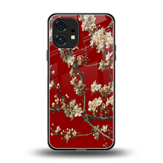 Scarlet Petals back phone cover | glass case for nothing phone 1