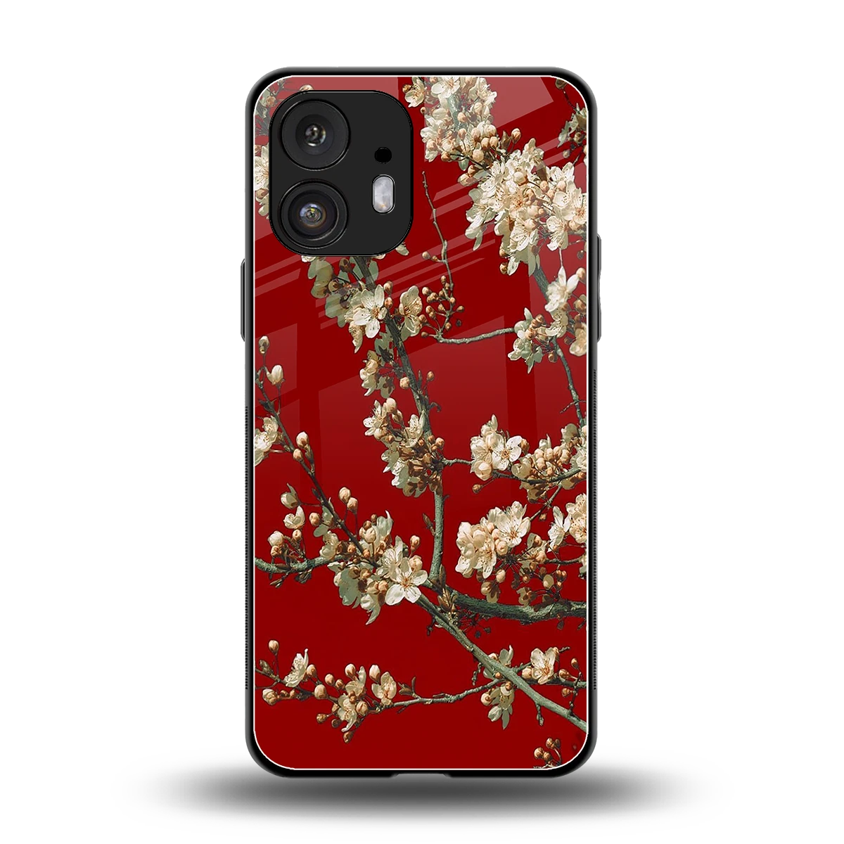 Scarlet Petals back phone cover | glass case for nothing phone 2