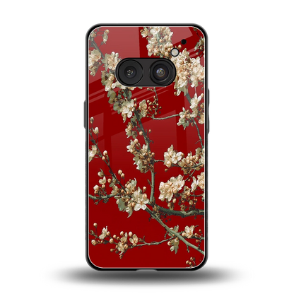 Scarlet Petals back phone cover | glass case for nothing phone 2a plus