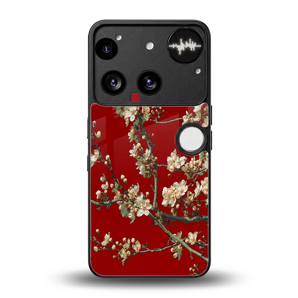 Scarlet Petals back phone cover | glass case for nothing phone 3