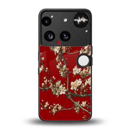 Scarlet Petals back phone cover | glass case for nothing phone 3