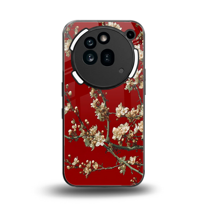 Scarlet Petals back phone cover | glass case for nothing phone 3a pro
