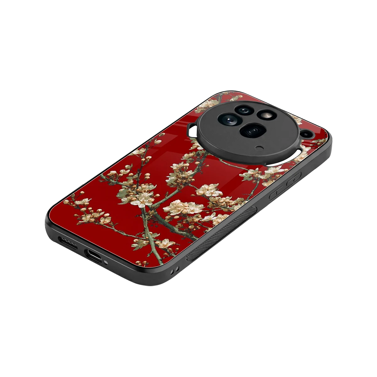 Scarlet Petals stylish phone case for nothing phone 3a pro | glossy glass and slim fit