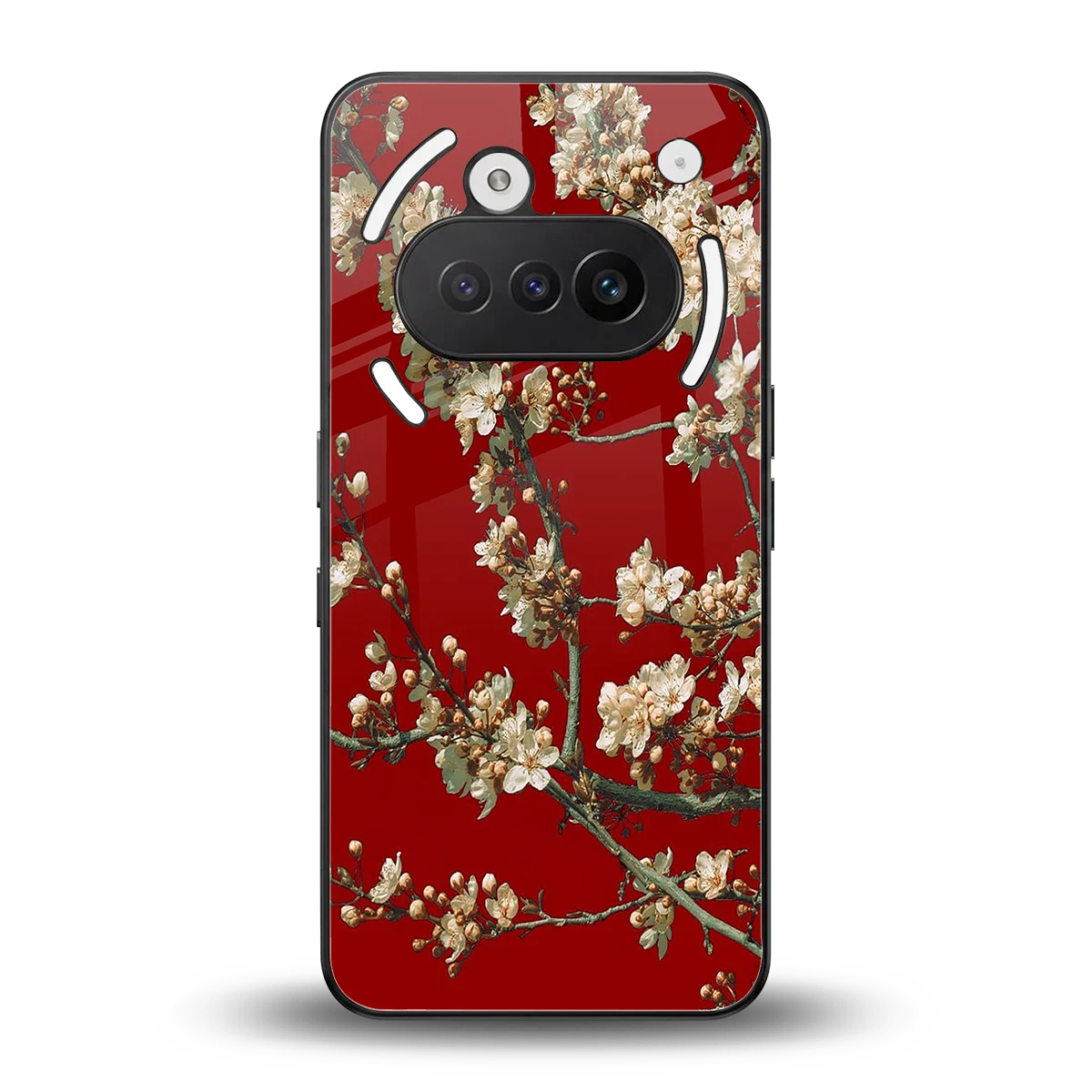 Scarlet Petals back phone cover | glass case for nothing phone 3a